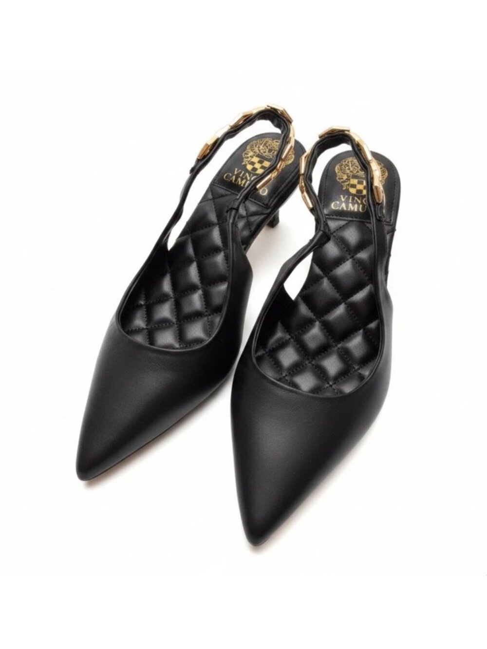 Vince Camuto Lanee Chain Detail Slingback Pump Shoes Size 7.5
